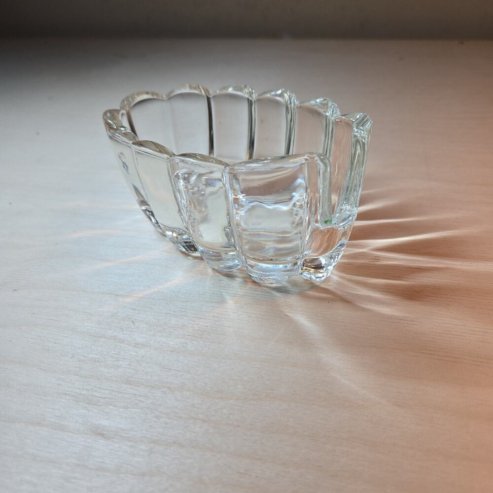 Princess House Crystal Utensil Spoon & Fork Rest Holder Vintage